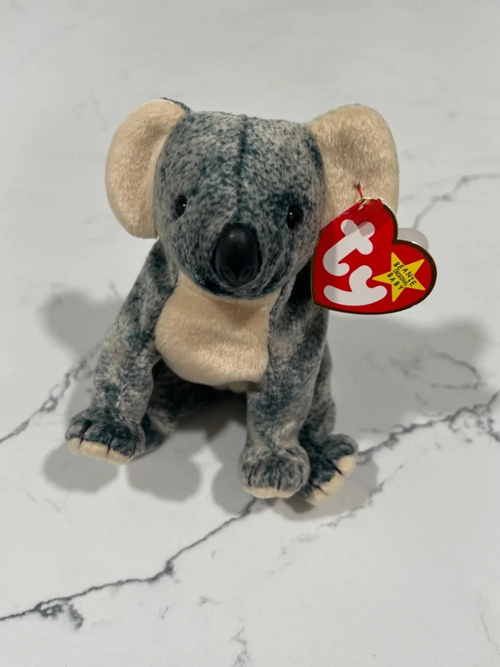 Beanie baby eucalyptus  Ty Gray and Cream Koala Plush with Heart Tag